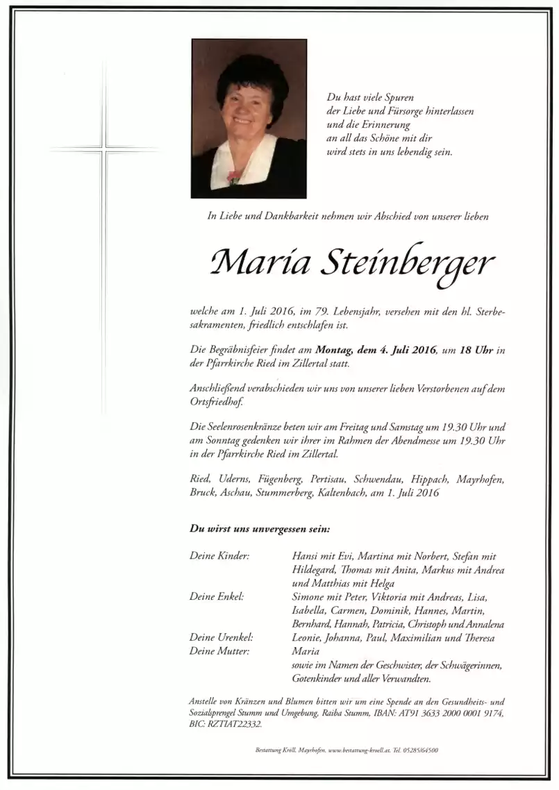 Parte von Maria Steinberger